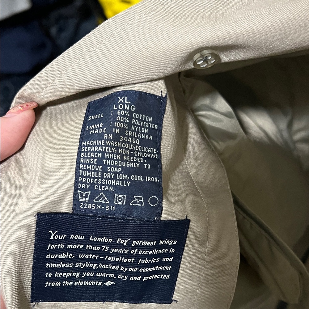 London Fog Men's Beige Trench Coat - Picture 7 of 14